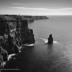 The Cliffs of Moher in black and white, Ireland