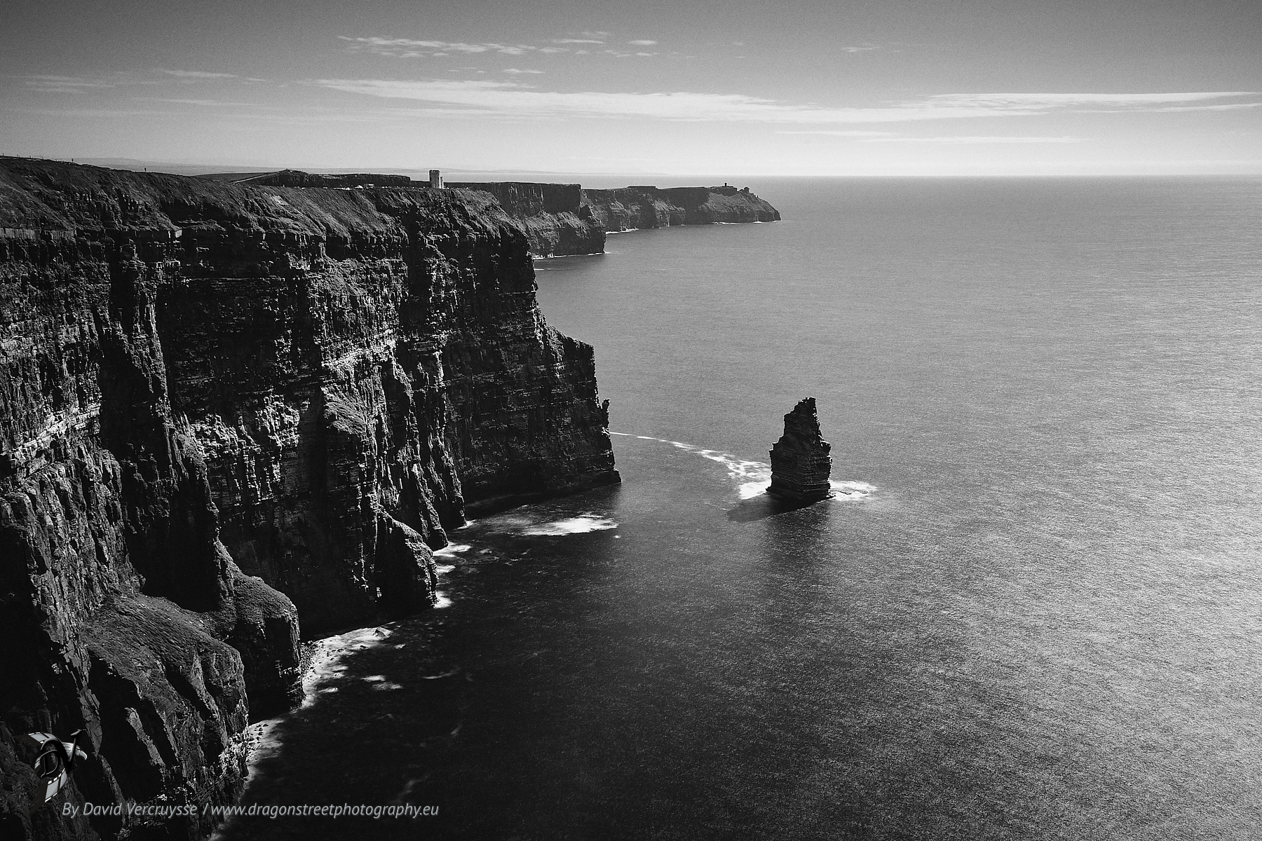 The Cliffs of Moher in black and white, Ireland